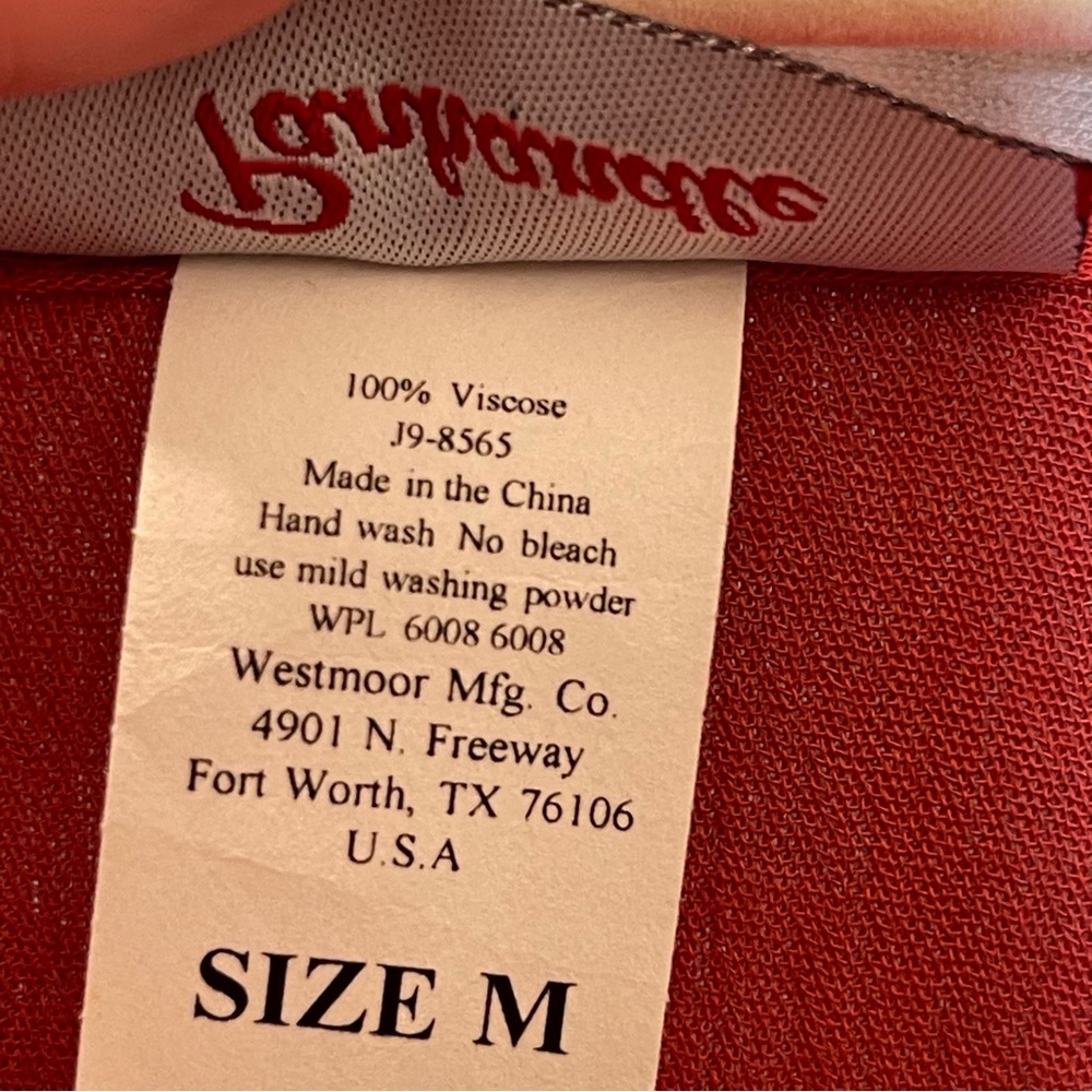 Panhandle Cropped Embroidered Blouse Aztec Geometric Print Size Medium - Picture 6 of 7